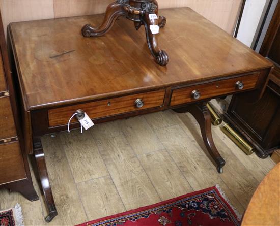 A Regency mahogany sofa table W.103cm